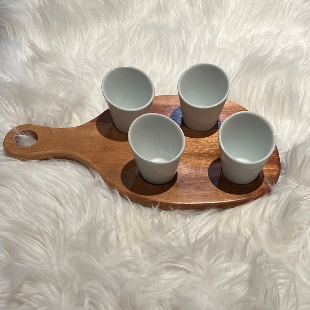 Wood Paddle Dip Set